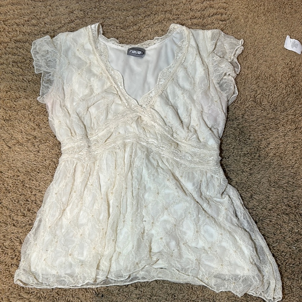 Rave vintage Y2K lace top